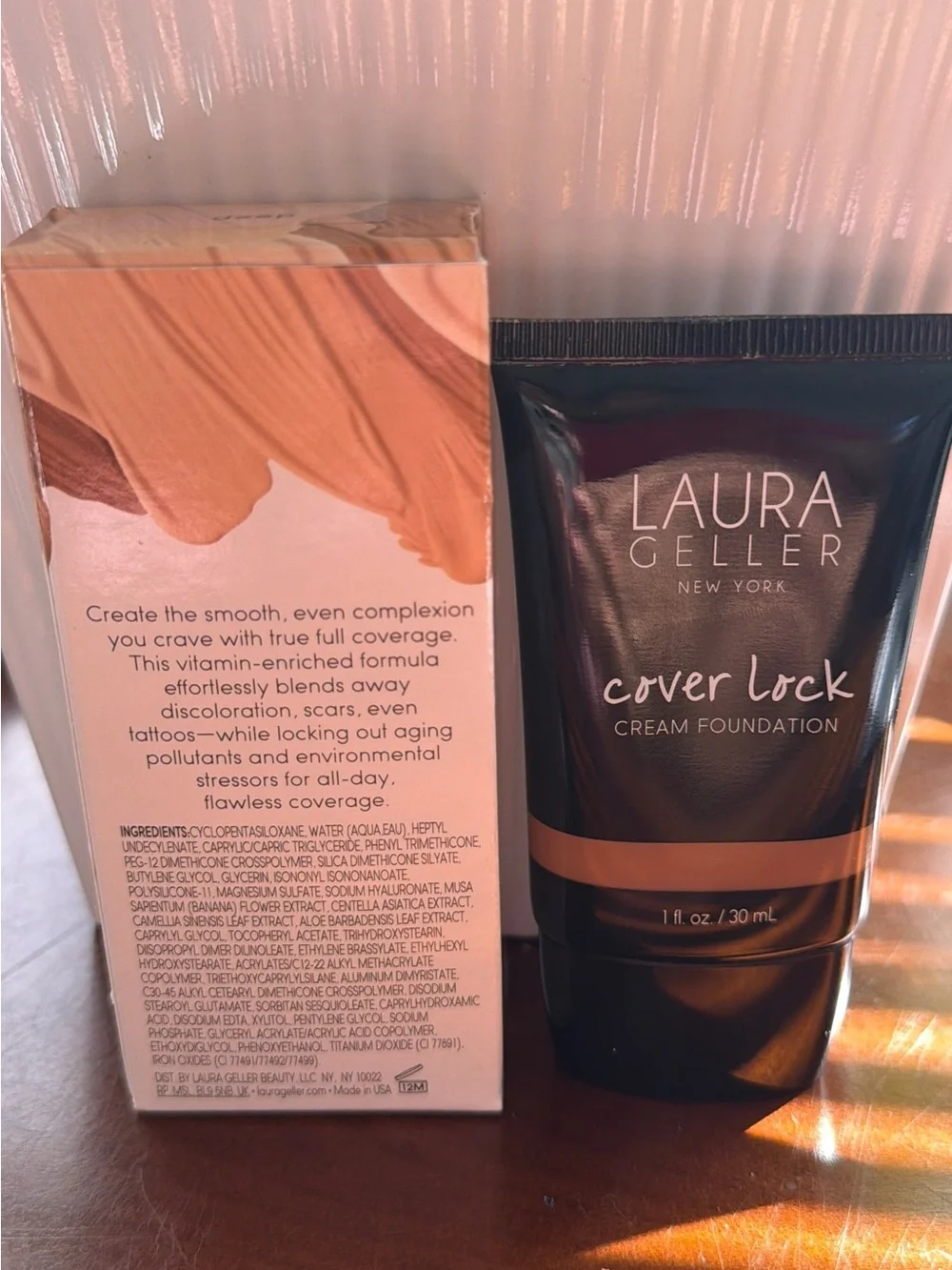 Laura Geller Cover Lock Cream Foundation -Full Coverage Deep Shade 1 fl oz
